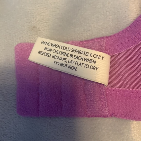 Soma sensuous unlined full bra sheer purple lace iridescent 34DD embroidered HTF - Picture 5 of 5